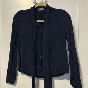 Babaton Navy Blouse